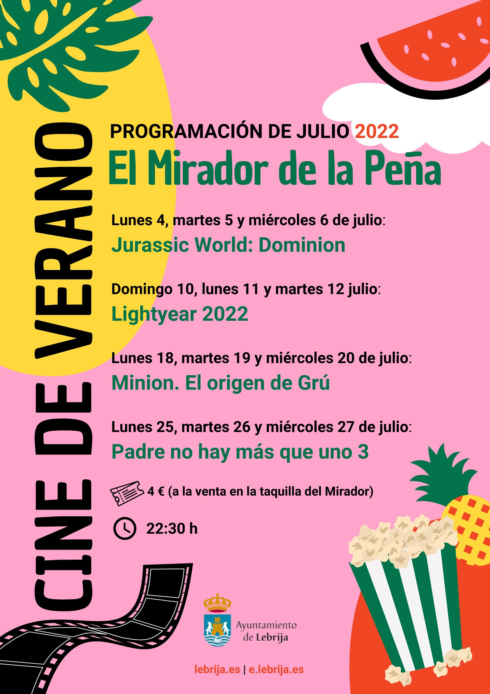 CINE DE VERANO 2022  - JULIO