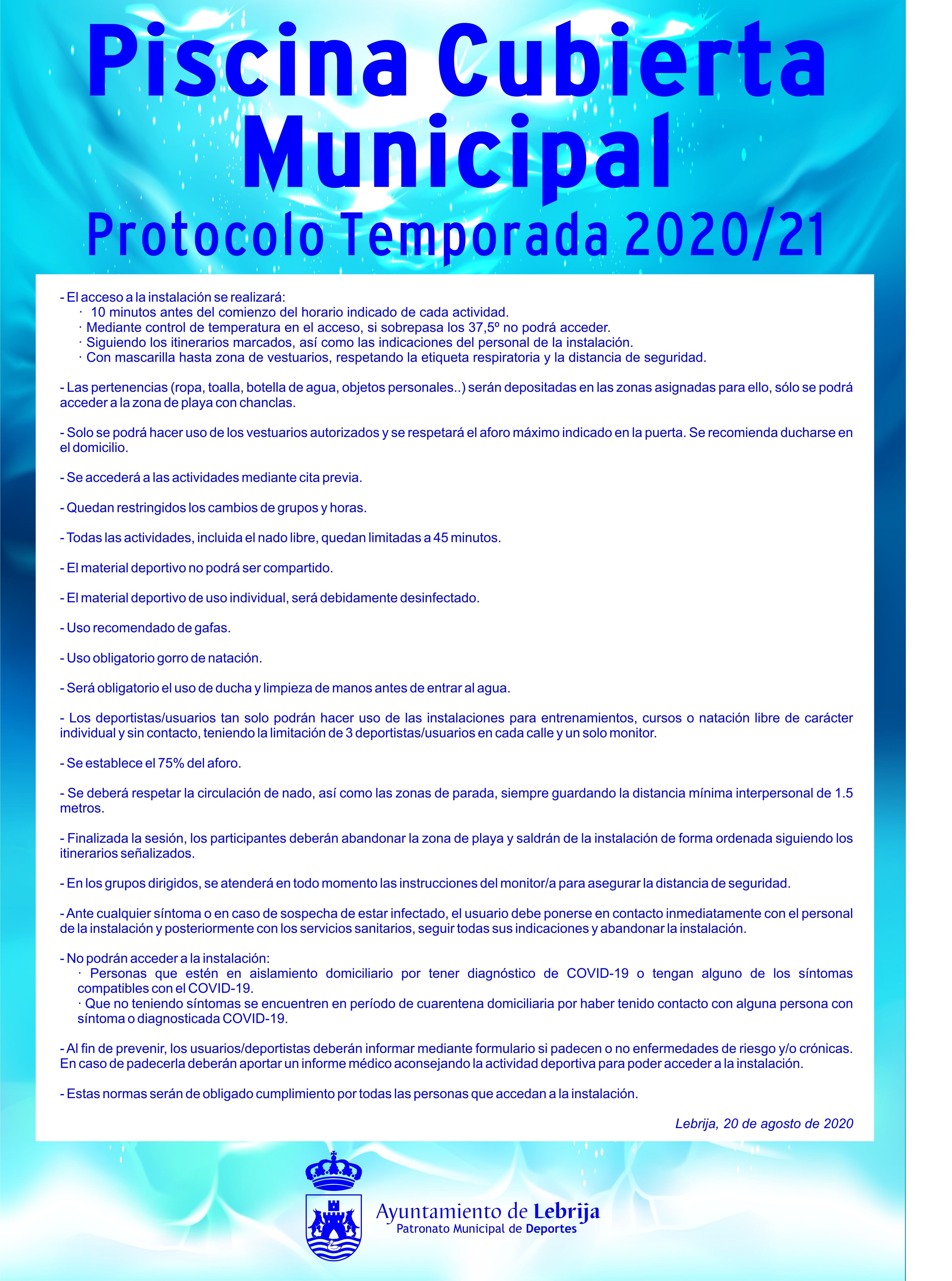 Protocolo Piscina Cubierta 20-21