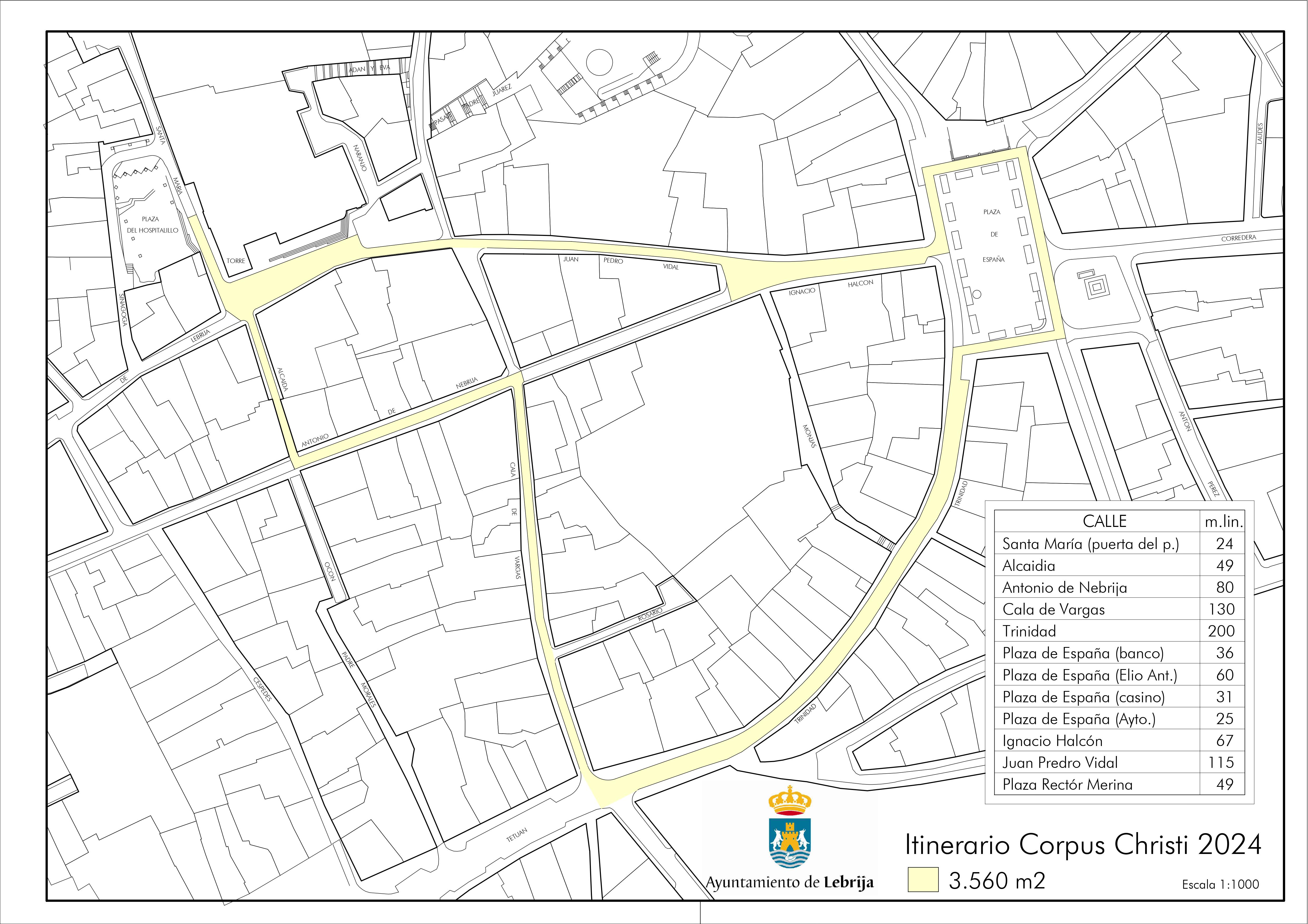 Recorrido Corpus Christi 2024