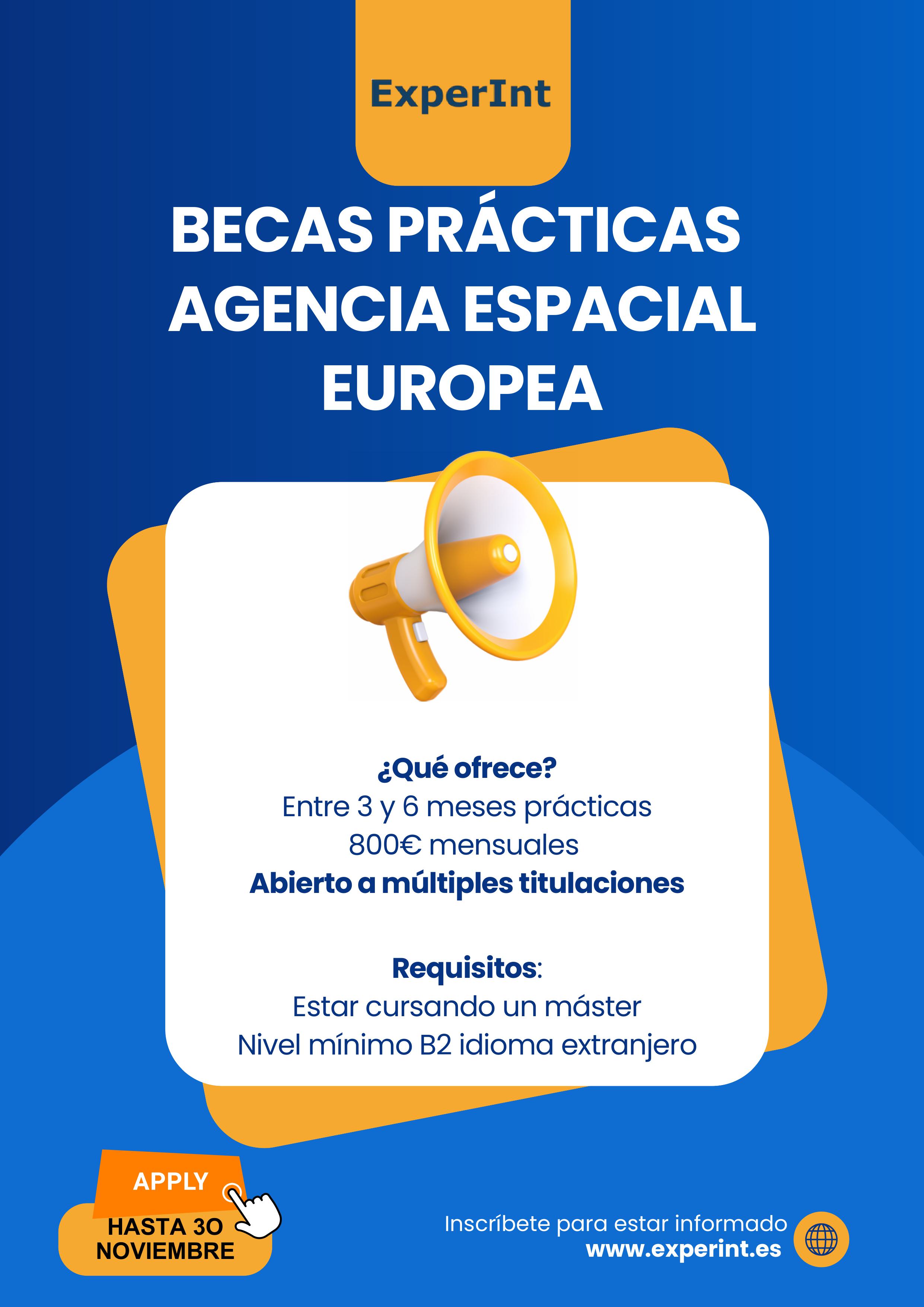 BECAS AGENCIA ESPACIAL EUROPEA