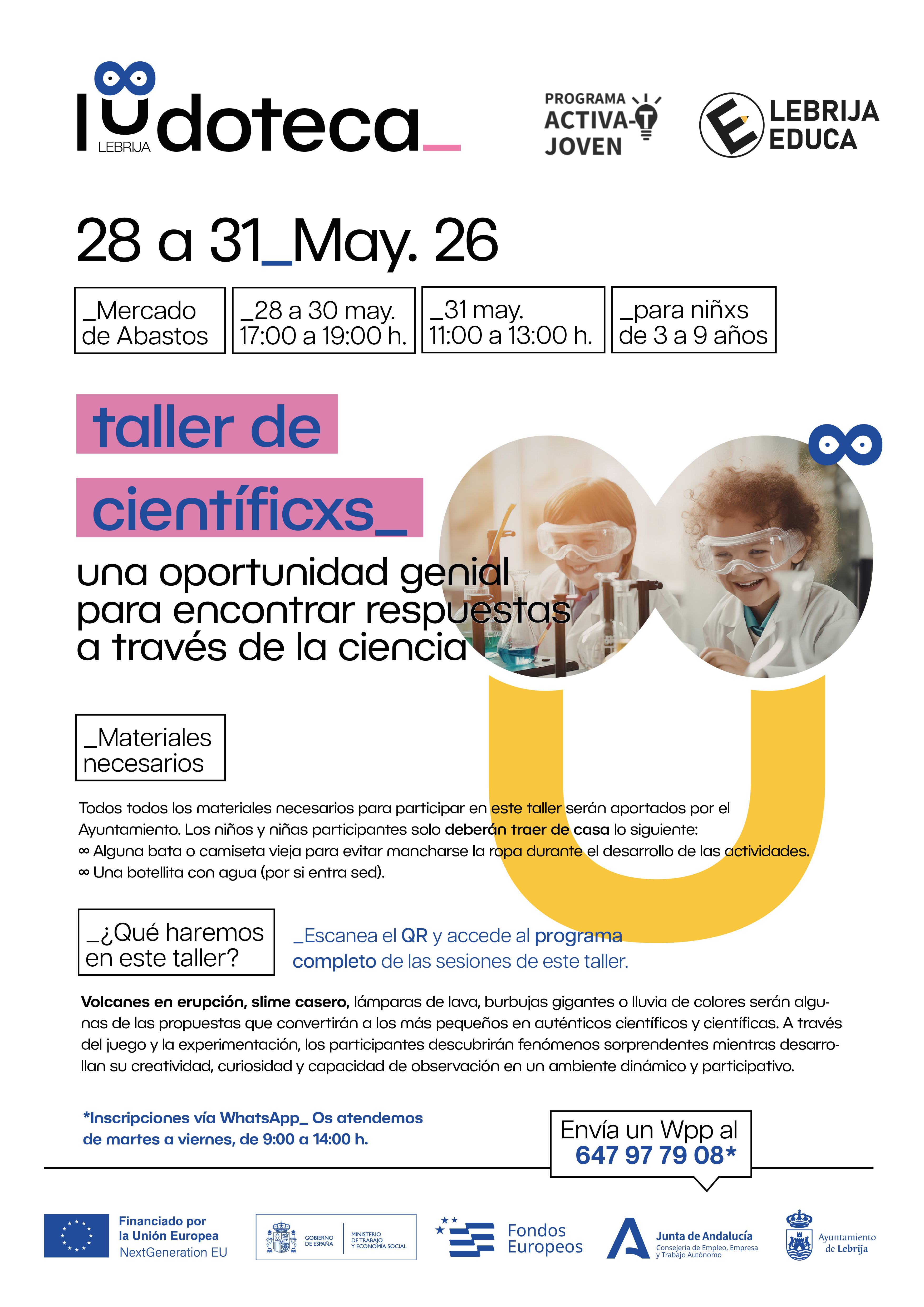 CARTEL TALLER CIENCIA LUDOTECA