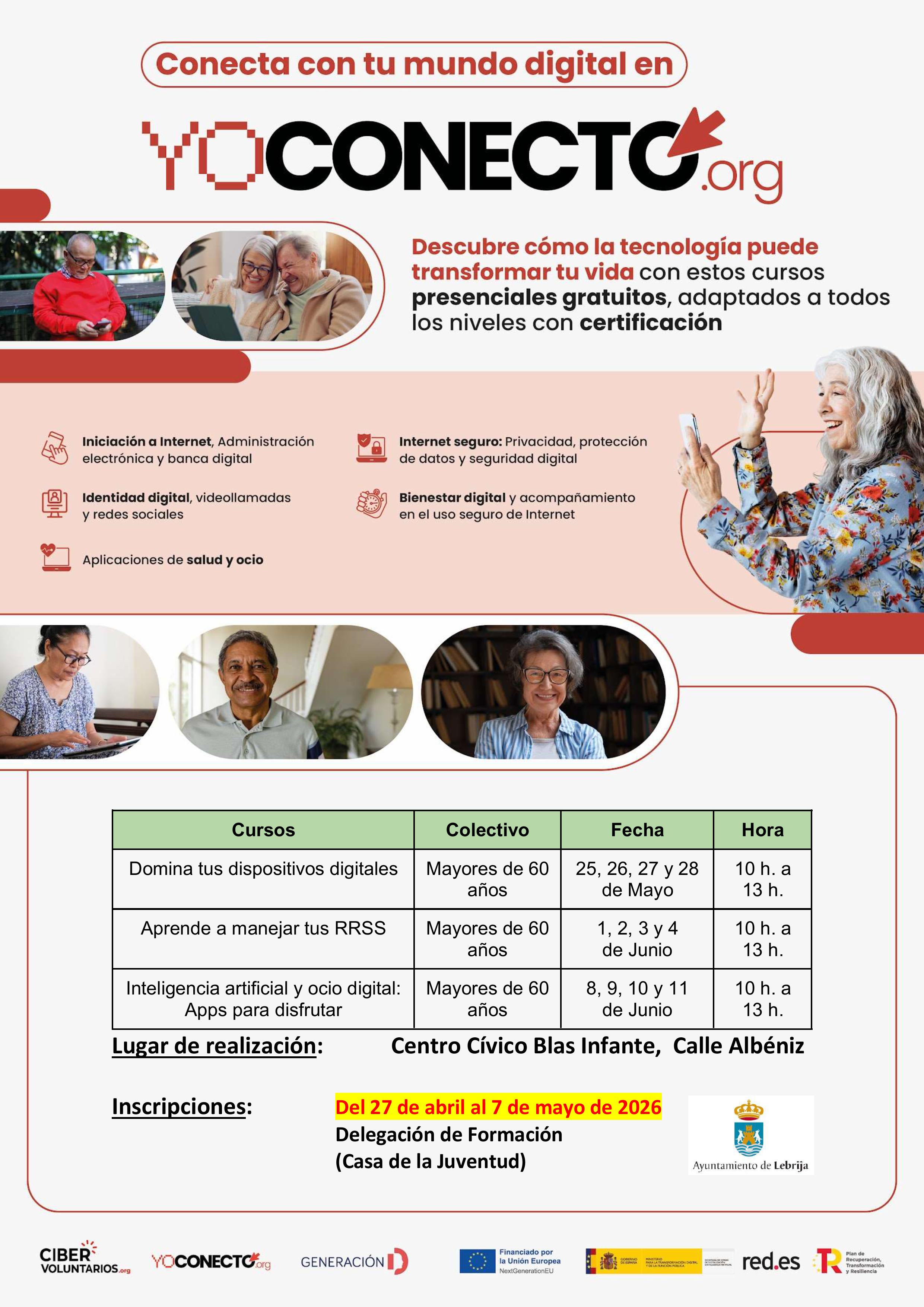 CURSOS YO CONECTO MAYORES 60