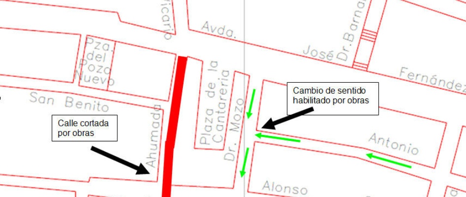 Cambio sentido calle Doctor Pozo