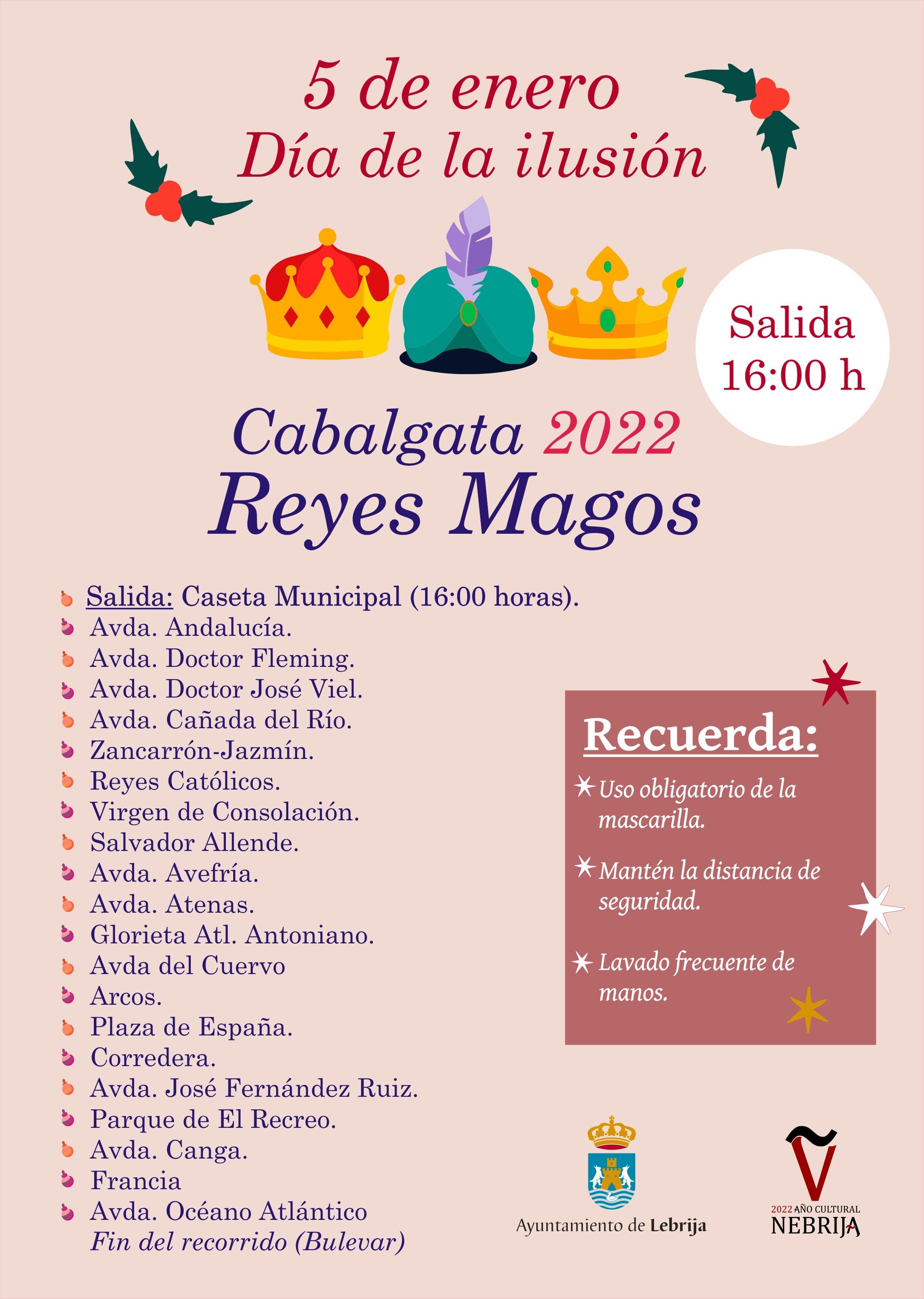 Cartel Recorrido Reyes 2022 5 enero