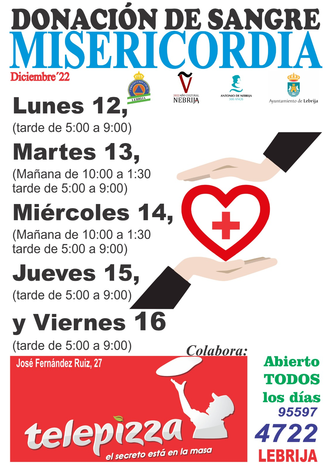 Cartel donación de sangre