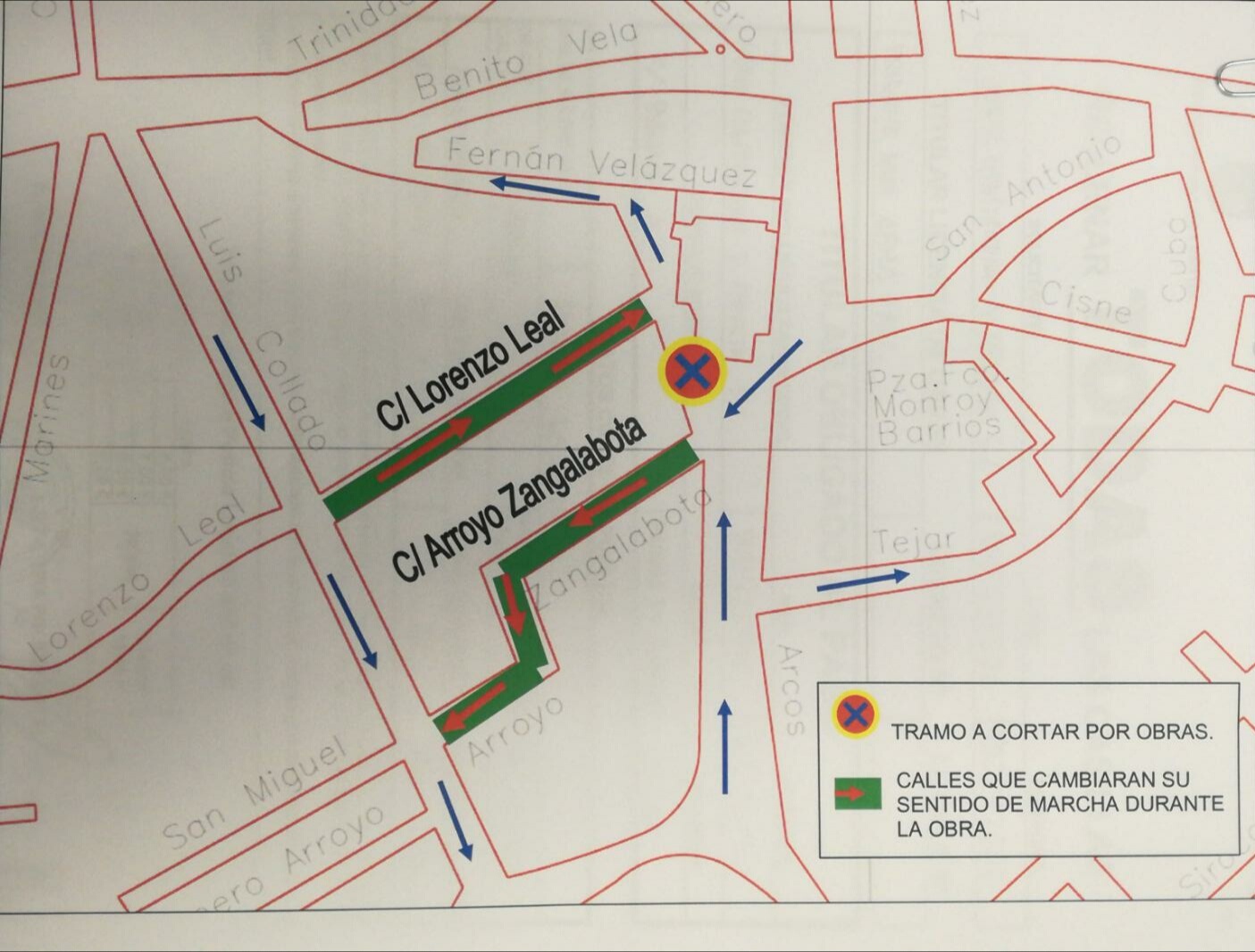 Corte calle Fernán Velázquez 30 octubre