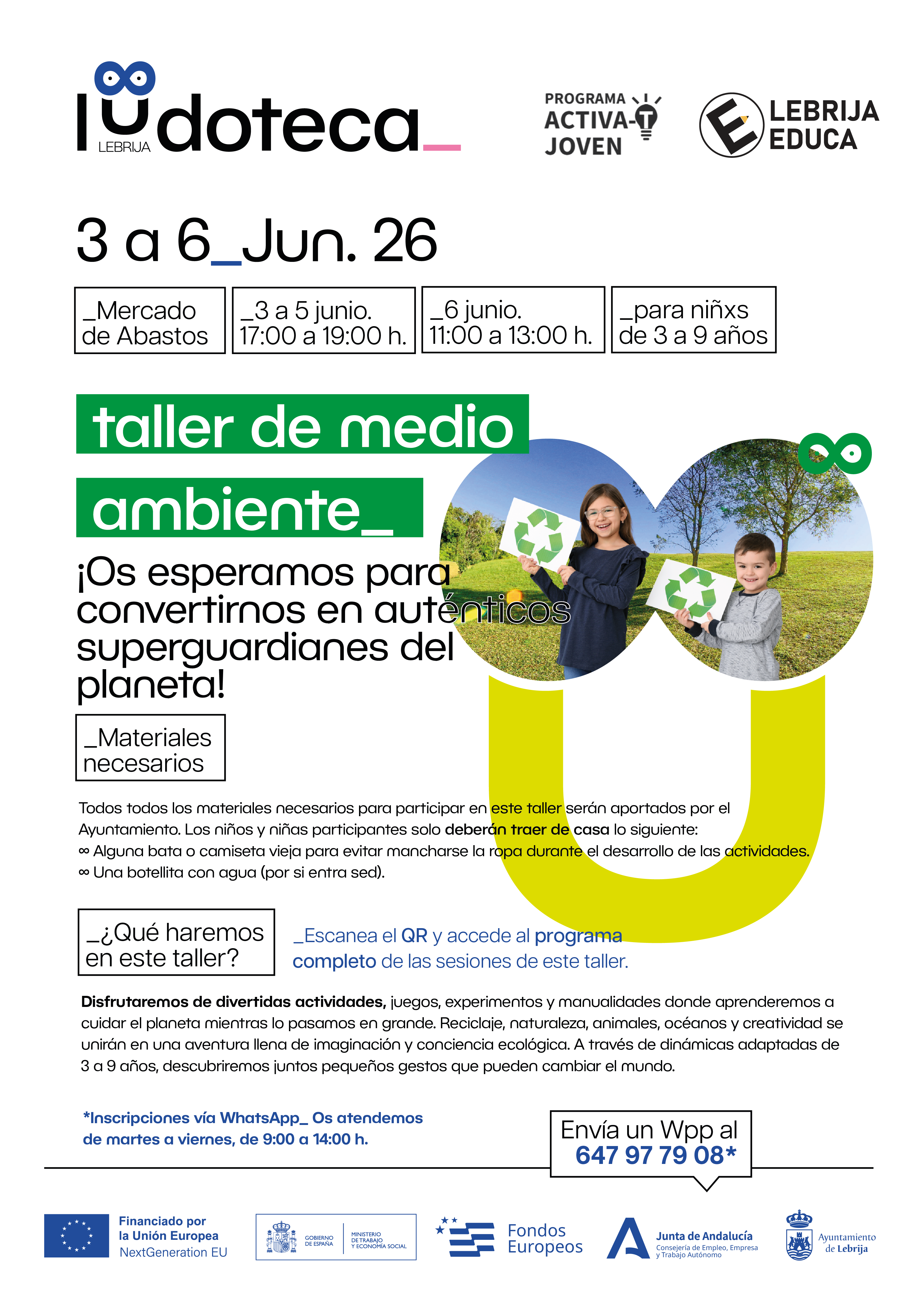 taller MEDIO AMBIENTE LUDOTECA CARTEL